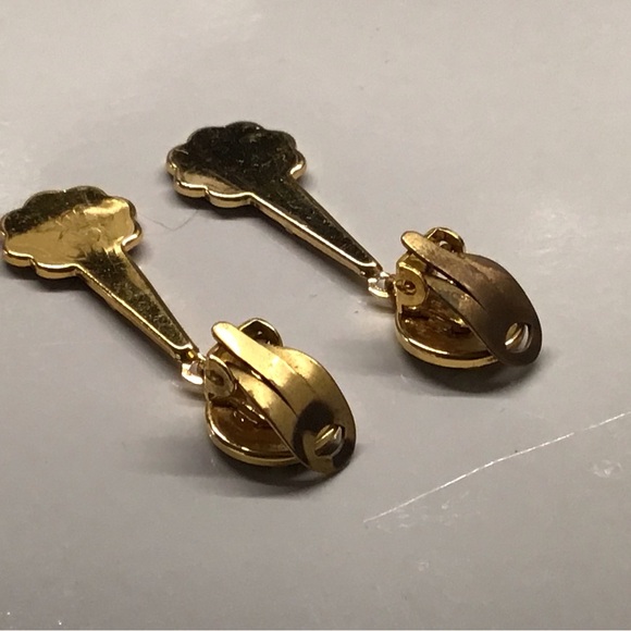 Vintage Chinoiserie Clip Earrings - Beautiful! - Picture 5 of 7